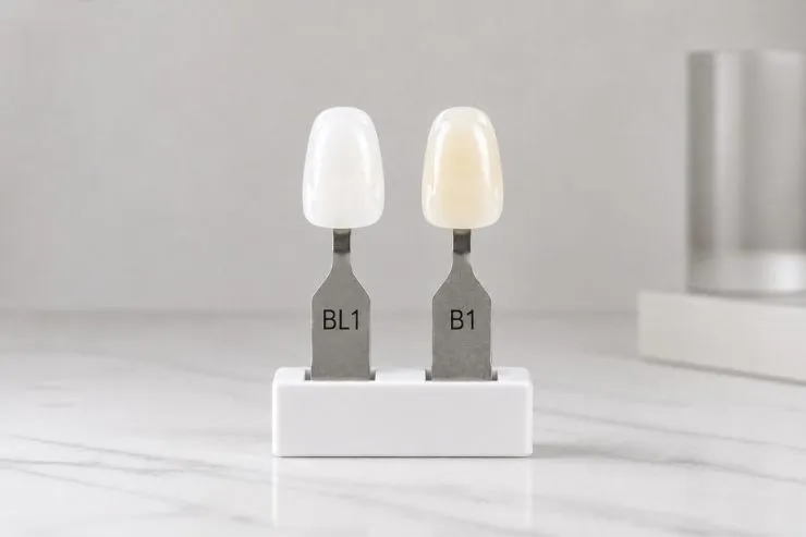 BL1 vs B1 tooth shade
